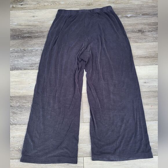 Lindex super high waist wide legged  gray stretch pants size med - Picture 1 of 10